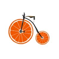 Logo Company Orange Bicycle on Cloodo